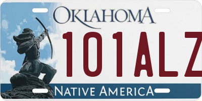 OK license plate 101ALZ