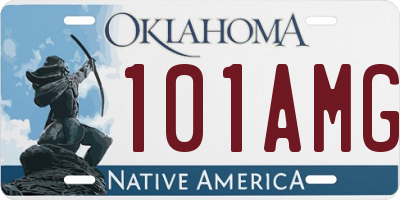 OK license plate 101AMG