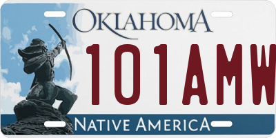 OK license plate 101AMW