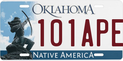 OK license plate 101APE