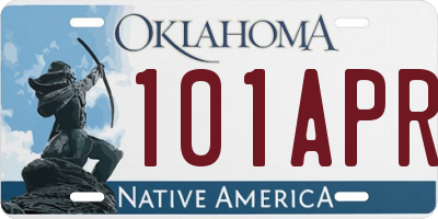 OK license plate 101APR