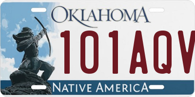 OK license plate 101AQV