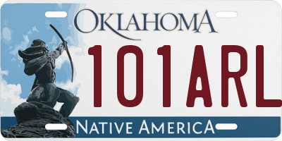 OK license plate 101ARL