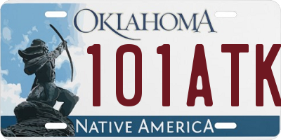 OK license plate 101ATK