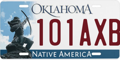 OK license plate 101AXB