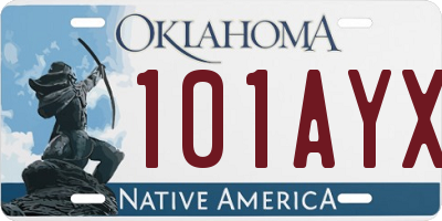 OK license plate 101AYX