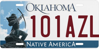 OK license plate 101AZL
