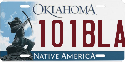 OK license plate 101BLA
