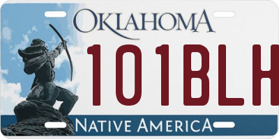 OK license plate 101BLH