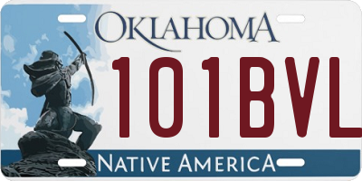 OK license plate 101BVL