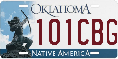 OK license plate 101CBG