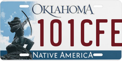 OK license plate 101CFE