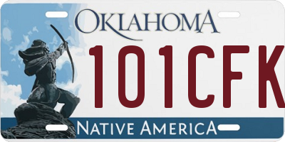OK license plate 101CFK