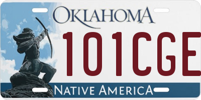 OK license plate 101CGE