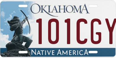 OK license plate 101CGY