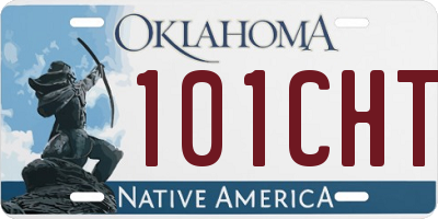 OK license plate 101CHT