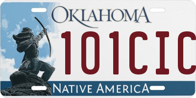 OK license plate 101CIC