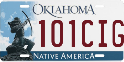 OK license plate 101CIG