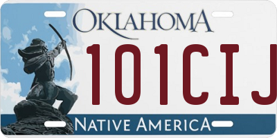 OK license plate 101CIJ