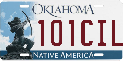OK license plate 101CIL