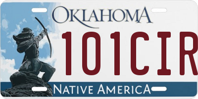 OK license plate 101CIR