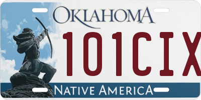 OK license plate 101CIX