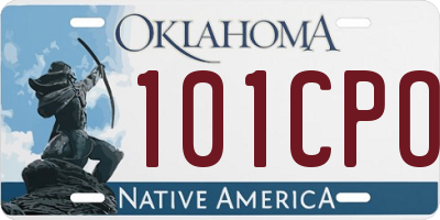 OK license plate 101CPO