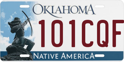 OK license plate 101CQF