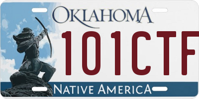 OK license plate 101CTF