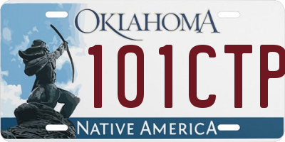 OK license plate 101CTP