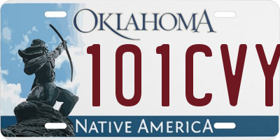 OK license plate 101CVY