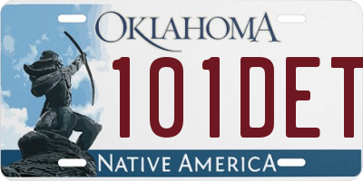 OK license plate 101DET