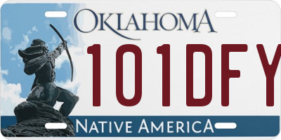 OK license plate 101DFY