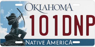 OK license plate 101DNP