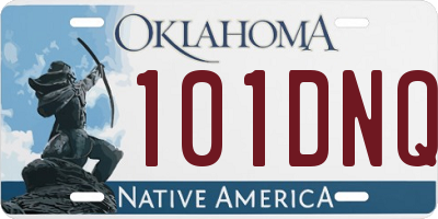 OK license plate 101DNQ
