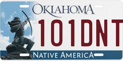 OK license plate 101DNT