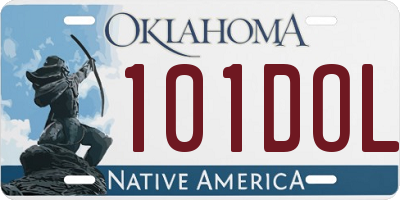 OK license plate 101DOL