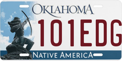 OK license plate 101EDG