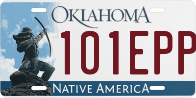 OK license plate 101EPP