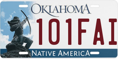 OK license plate 101FAI