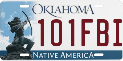 OK license plate 101FBI