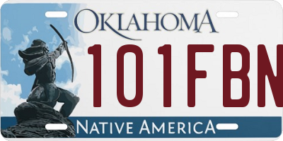 OK license plate 101FBN