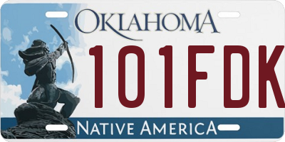 OK license plate 101FDK
