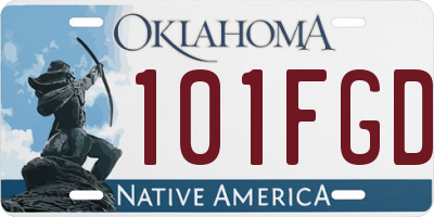 OK license plate 101FGD