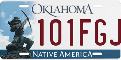 OK license plate 101FGJ