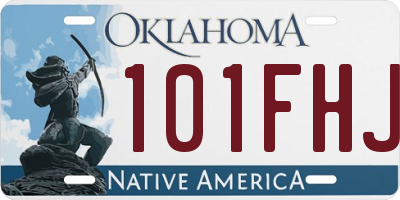 OK license plate 101FHJ