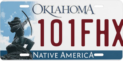 OK license plate 101FHX