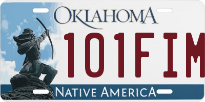 OK license plate 101FIM