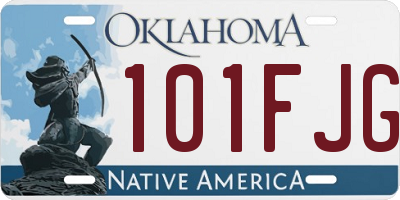 OK license plate 101FJG