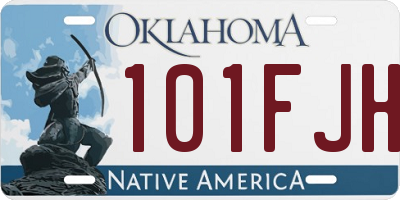 OK license plate 101FJH